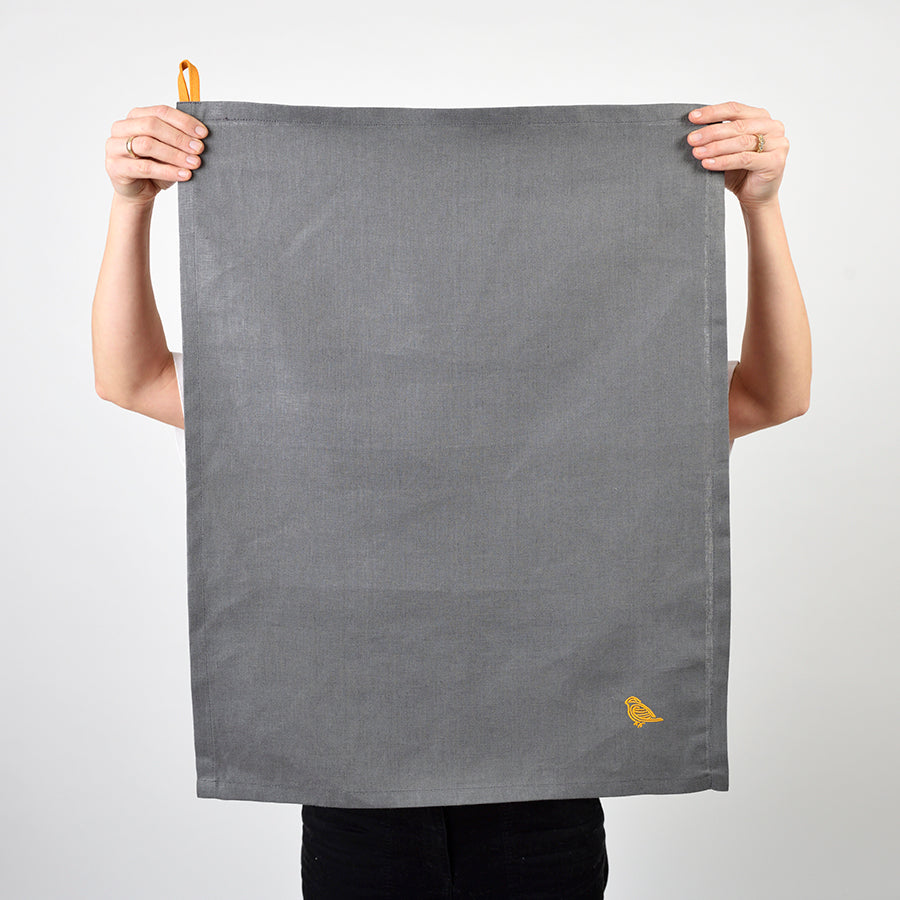 Stormy Grey Tea Towel