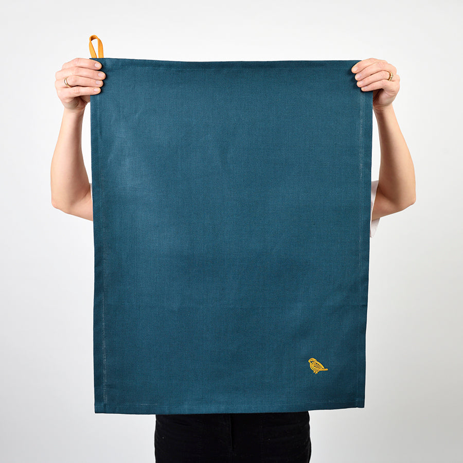 Deep Teal Tea Towel