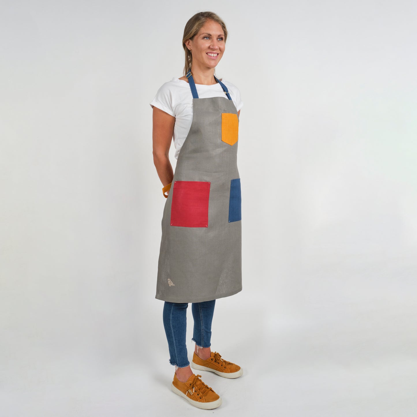 Grey Rainbow Apron