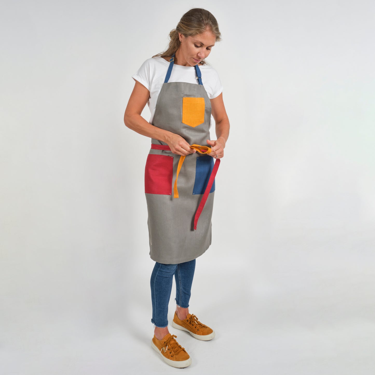 Grey Rainbow Apron