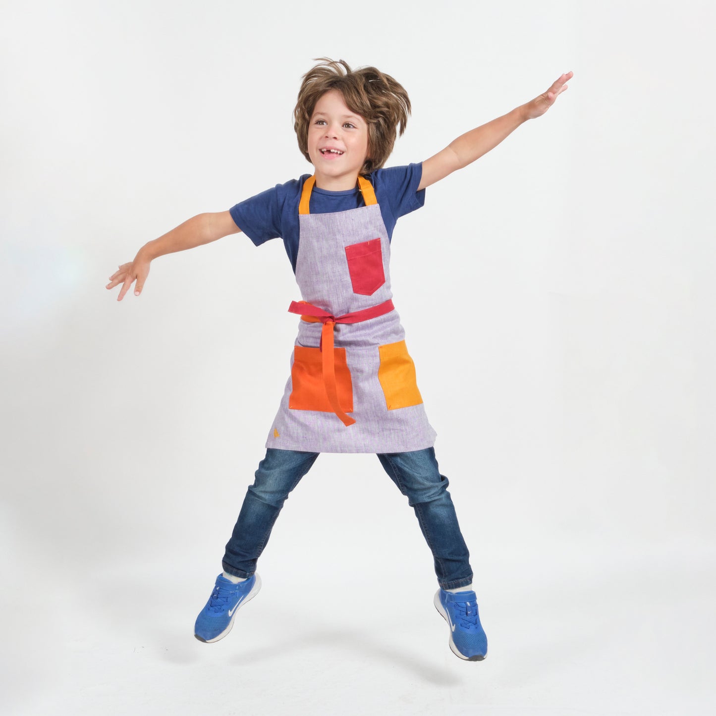 Kids Purple Rainbow Apron