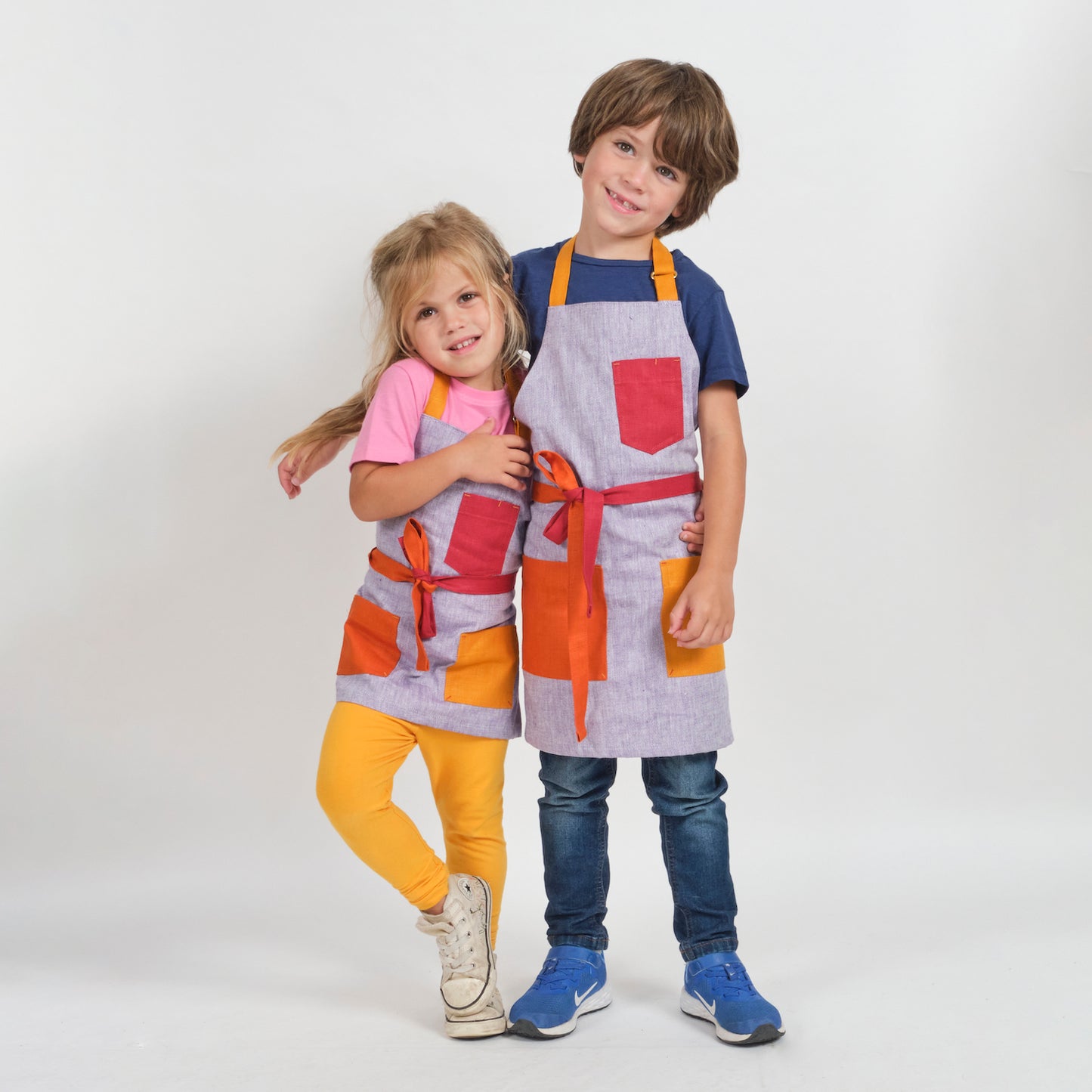 Kids Purple Rainbow Apron