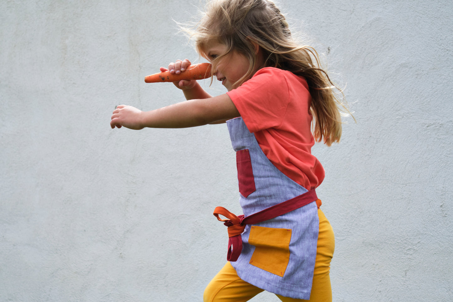 Kids Purple Rainbow Apron