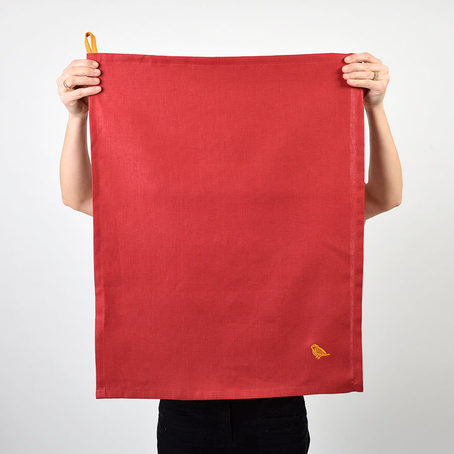 Raspberry Red Tea Towel