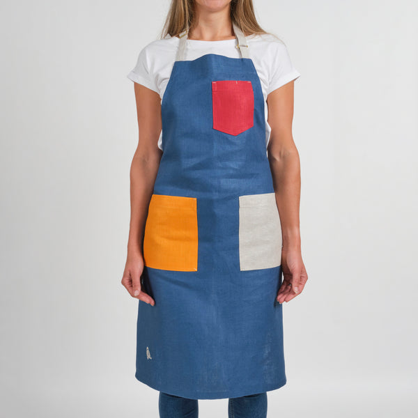 Blue Rainbow Apron Enrich & Endure