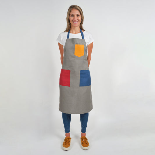 Grey Rainbow Apron